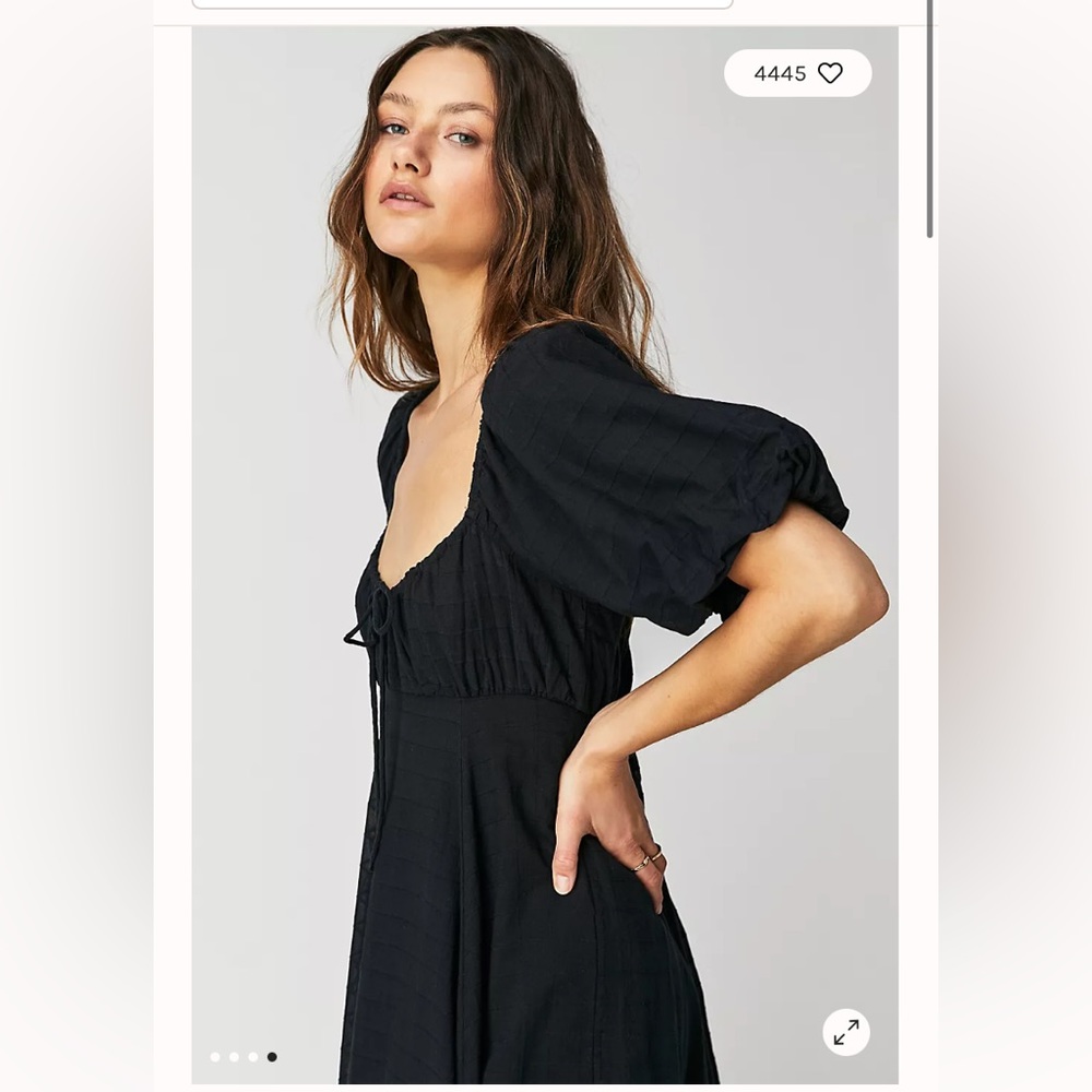 Free People On My Level Maxi Dress in Black - Size M
